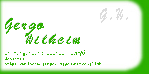 gergo wilheim business card